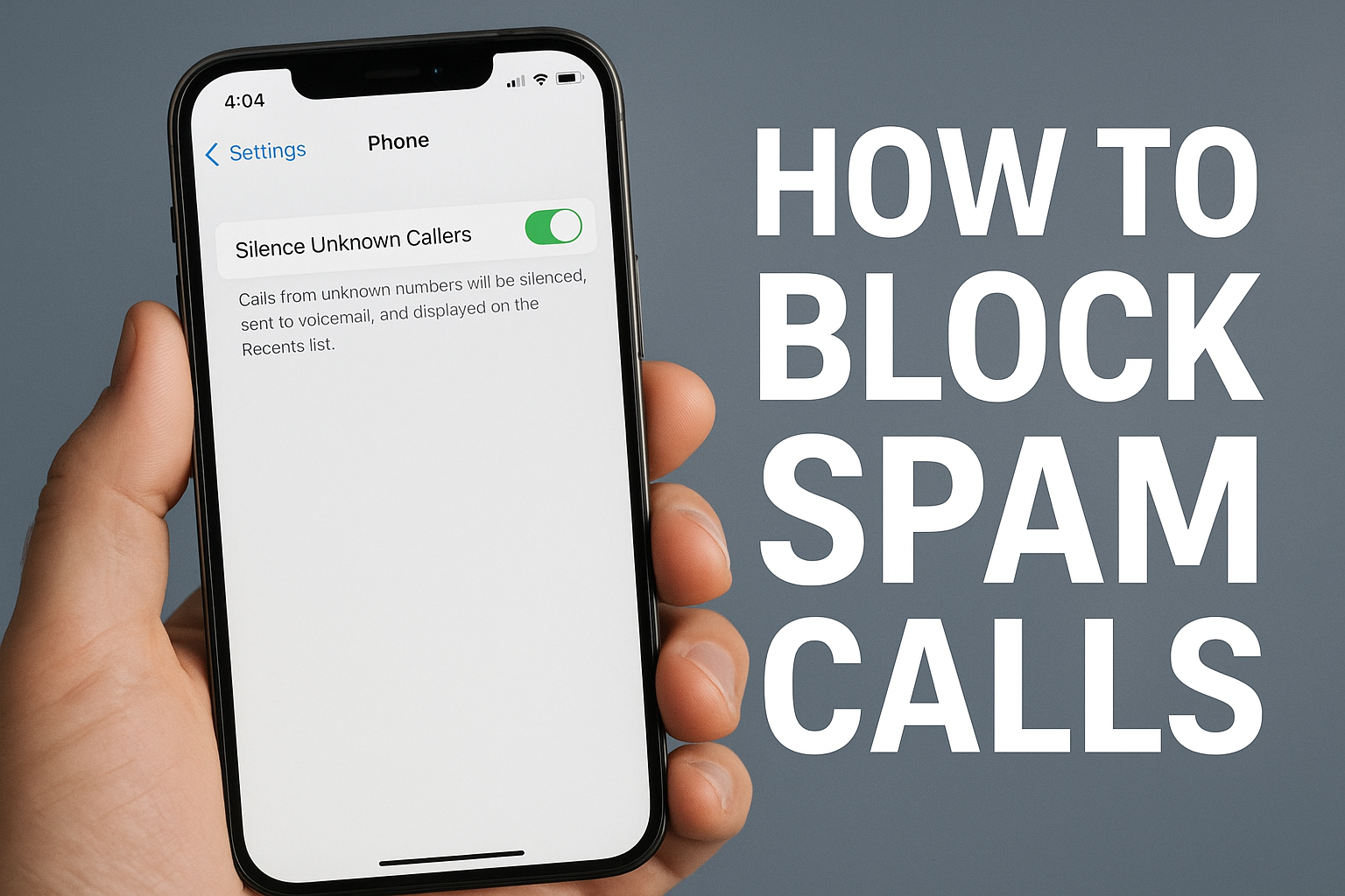 How to Block Spam Calls on iPhone